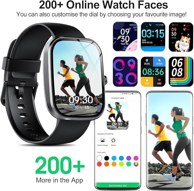 Smart Watch For Men Women, 1.91 '' Hd Smartwatch With Bluetooth Call (Answer/Make), Activity Fitness Tracker With Sleep Monitor,